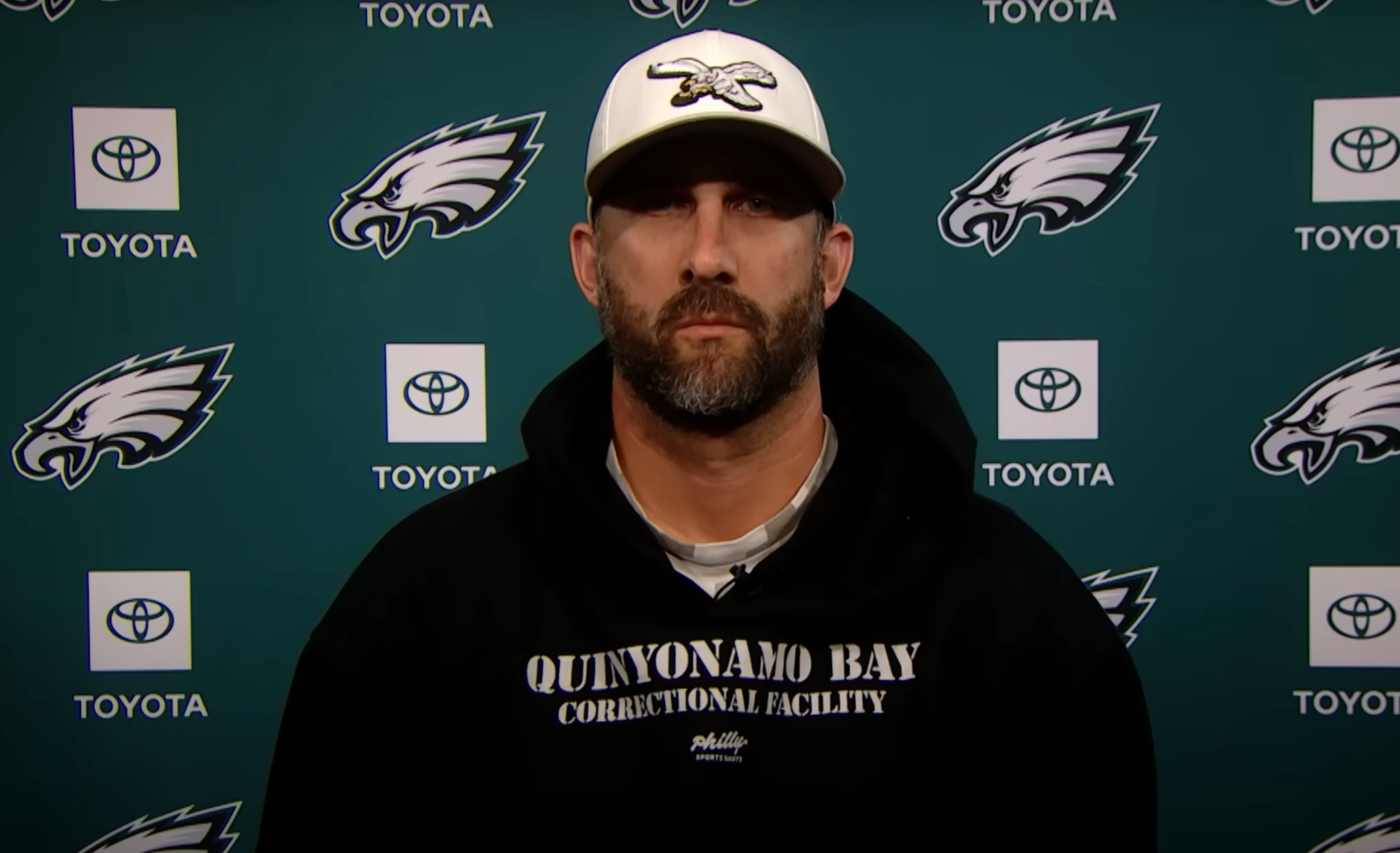 Philadelphia Eagles head coach Nick Sirianni speaks to media